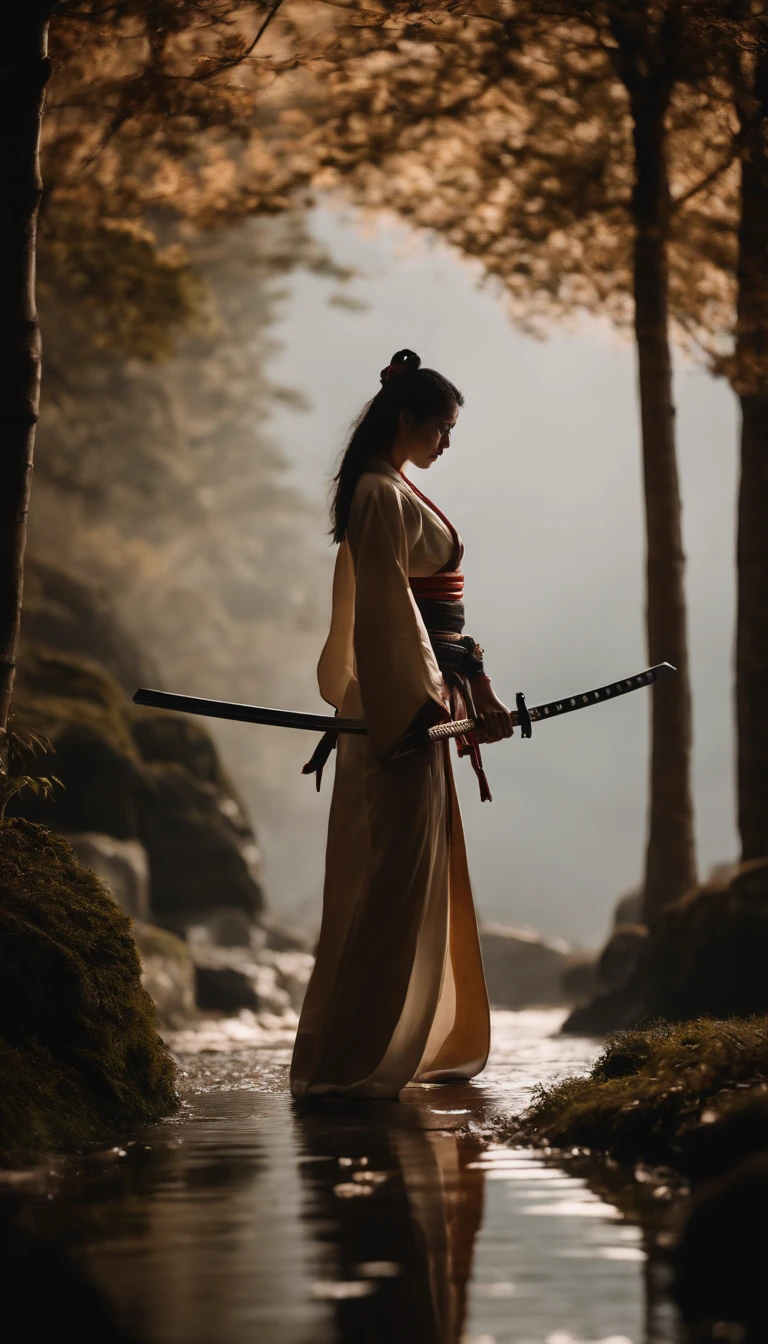 Samurai Swordsman woman underwear Full body sexy Departure