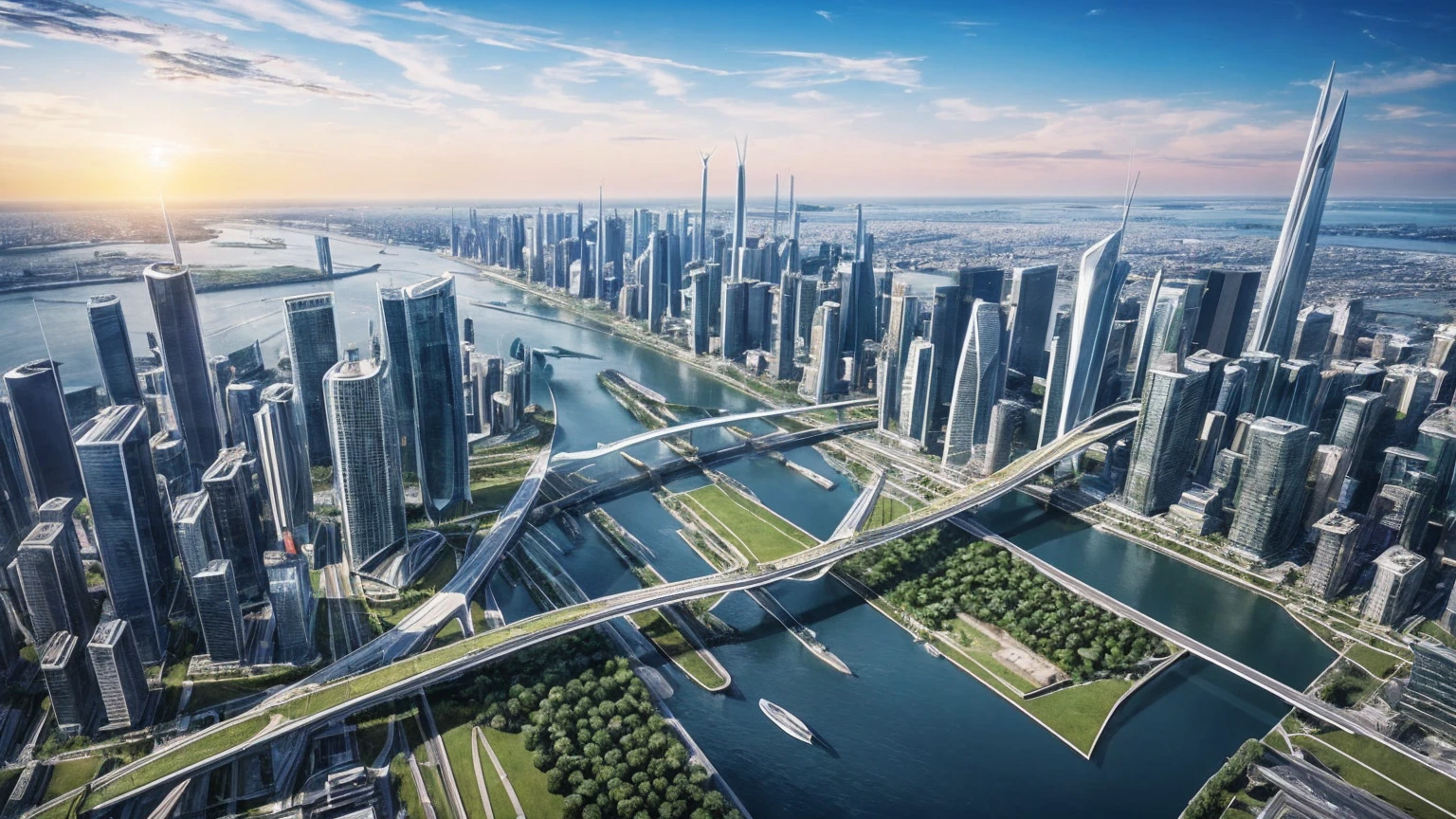 (Best quality,4K,8K,A high resolution,Masterpiece:1.2),Ultra-detailed,(Realistic,Photorealistic,photo-realistic:1.37),Futuristic floating city,Futuristic technology,Huge urban high-tech tablet platform,Airship,Floating in the sky,Futuristic city,Small airships around,High-tech hemispherical platform,Colorful lights,Advanced architecture,modernn architecture,skyscrapper,Access the cloud,Scenic beauty,view over city,Impressive design,Blend seamlessly with nature,energetic and vibrant atmosphere,Futuristic transportation system,Parking is suspended,Transparent path,Lush greenery,Sky gardens,cascading waterfalls,Magnificent skyline,reflections on the water,Sparkling river,Architectural innovation,futuristic skyscrapers,Transparent dome,The shape of the building is unusual,Elevated walkway,Impressive skyline,Glowing lights,Futuristic technology,Minimalist design,Scenic spots,Panoramic view,Cloud Piercing Tower,Vibrant colors,epic sunrise,epic sunset,Dazzling light display,magical ambiance,The future city,Urban Utopia,LuxuryLifestyle,Innovative energy,sustainable development,Smart city technology,Advanced infrastructure,Tranquil atmosphere,Nature and technology live in harmony,Awesome cityscape,Unprecedented urban planning,Architecture connects seamlessly with nature,High-tech metropolis,A cutting-edge engineering marvel,The future of urban living,Visionary architectural concept,Energy-efficient buildings,Harmony with the environment,A city floating above the clouds,Utopian dreams become reality,The possibilities are endless,State-of-the-art transportation network,Green energy integration,Innovative materials,Impressive holographic display,Advanced communication system,Breathtaking aerial view,Quiet and peaceful environment,Modernist aesthetics,Ethereal beauty
