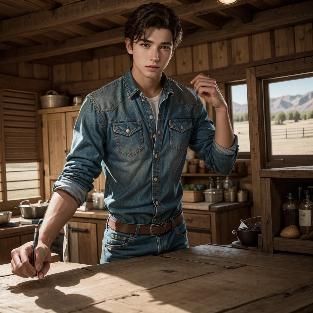 A cover of a young man from a ranch working with many dreams and goals 