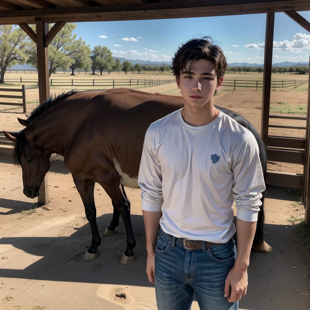 A cover of a young man from a ranch working with many dreams and goals
