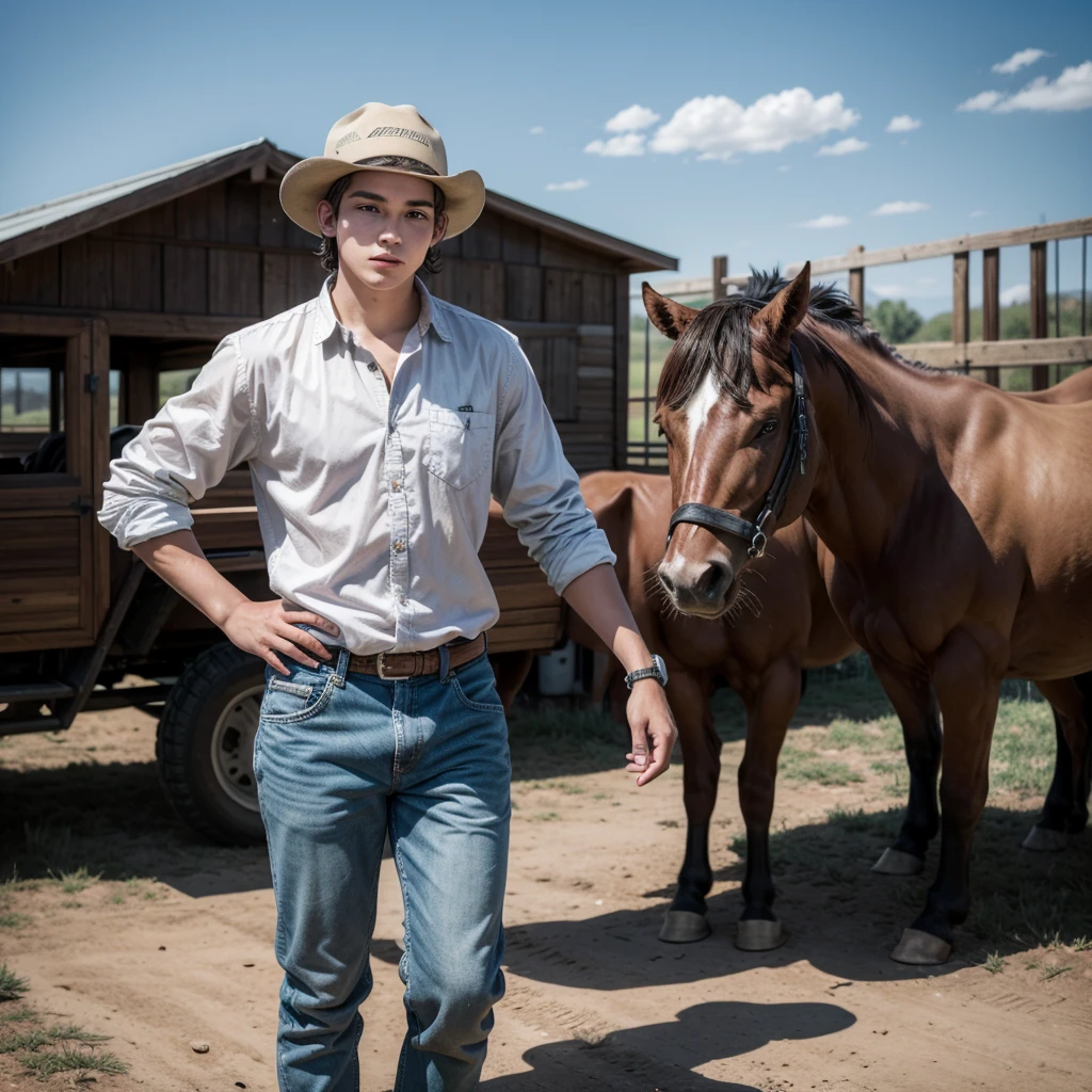  a young man from a poor ranch working with many dreams and goals 