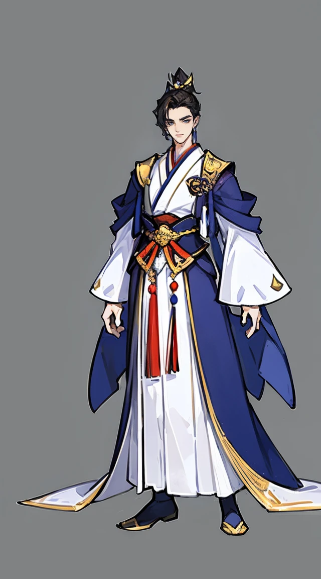 1 man(ใบHandsome face),unique,Standing and painting the whole body.,alone,transparent background,Original character designs from East Asia,Game character costume design,Gorgeous dress,Highly detailed,Color grade,white background,Ultra high resolution,Sharp focus,HD,8K,clear face,clear details,beautiful eyes,Handsome face