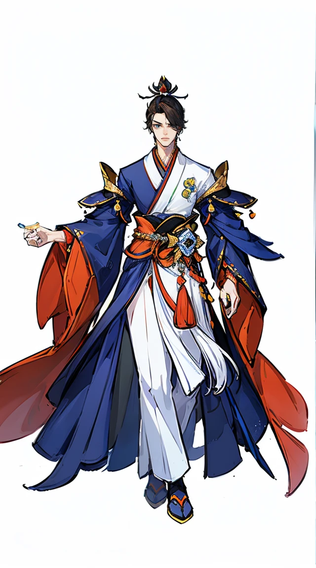 1 man(ใบHandsome face),unique,Standing and painting the whole body.,alone,transparent background,Original character designs from East Asia,Game character costume design,Gorgeous dress,Highly detailed,Color grade,white background,Ultra high resolution,Sharp focus,HD,8K,clear face,clear details,beautiful eyes,Handsome face