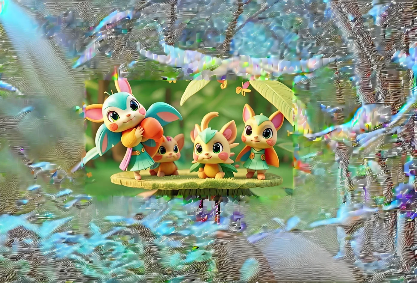A grand scene with visual impact,forest,There are birds,Sunlight,Elf