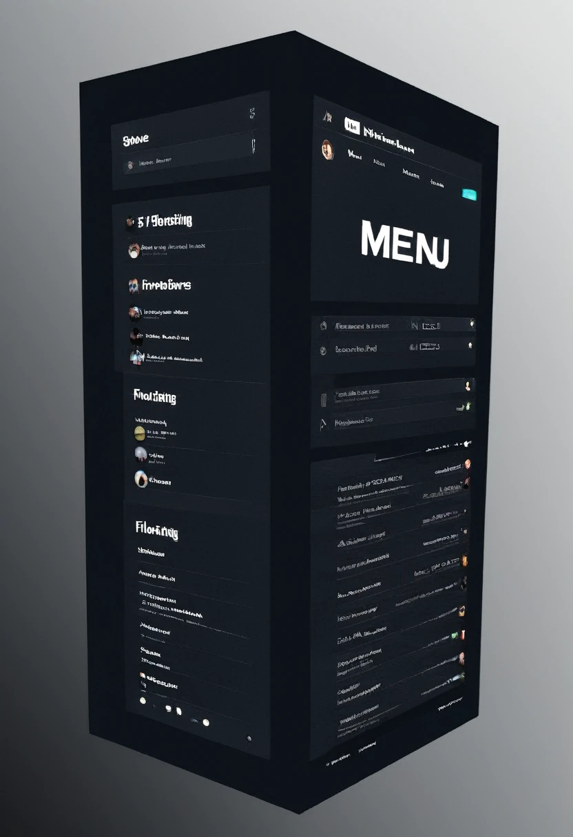 make a floating 3d menu