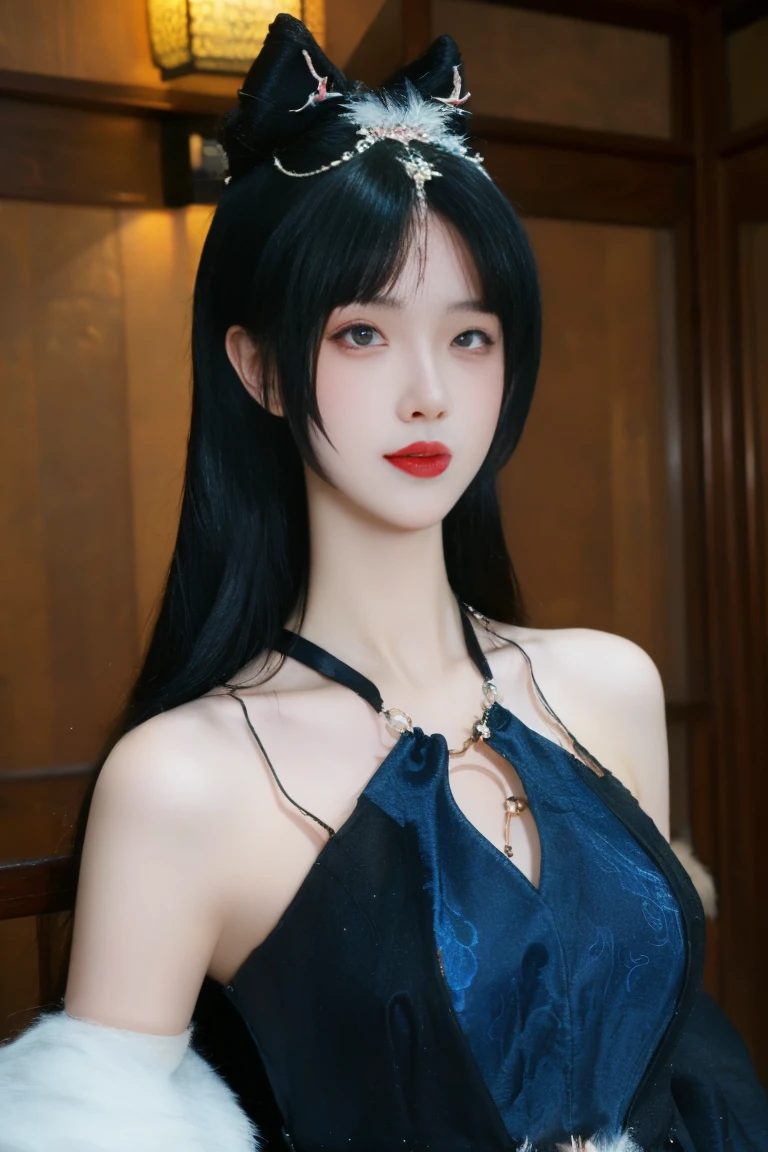 ulzzang-6500-v1.1,(raw photo:1.2),((photorealistic:1.30)), ((best quality ,masterpiece, illustration, an extremely delicate and beautiful, extremely detailed ,CG ,unity ,8k wallpaper, Amazing, finely detail, masterpiece,best quality,official art,extremely detailed CG unity 8k wallpaper,absurdres, incredibly absurdres, huge filesize, ultra-detailed, highres, extremely detailed,beautiful detailed girl, extremely detailed eyes and face, beautiful detailed eyes,light on face,cinematic lighting)),1girl,(upper body),see-through,looking at viewer,outdoors, Chinese dress, black dress, standing,