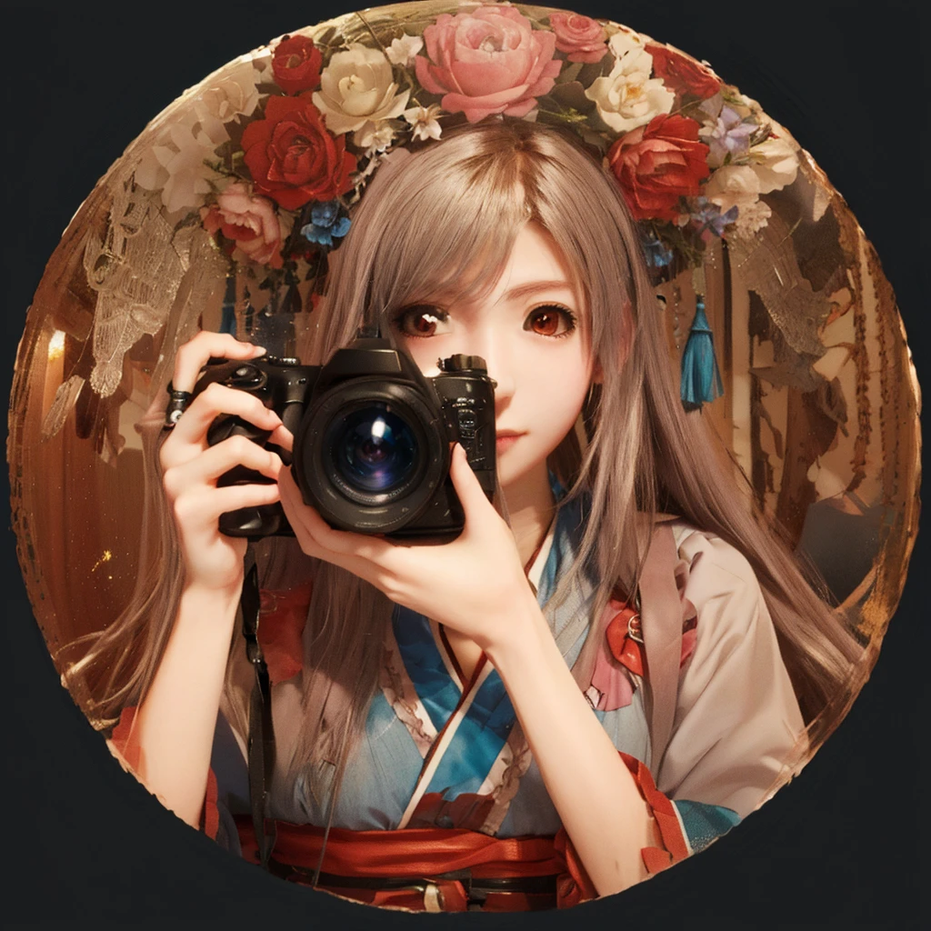 カメラでphotographを撮っている女性のアラフィフ画像, Anime Style mixed with fujifilm, everyone, artwork in the style of Gwaiz, digital art on Pixiv, Gwaiz, Pixiv style, photograph], Pixiv, Pixiv 3dcg, Digital SLR Fantasy, Pixiv contest winner, at Pixiv, Anime Style. 8K