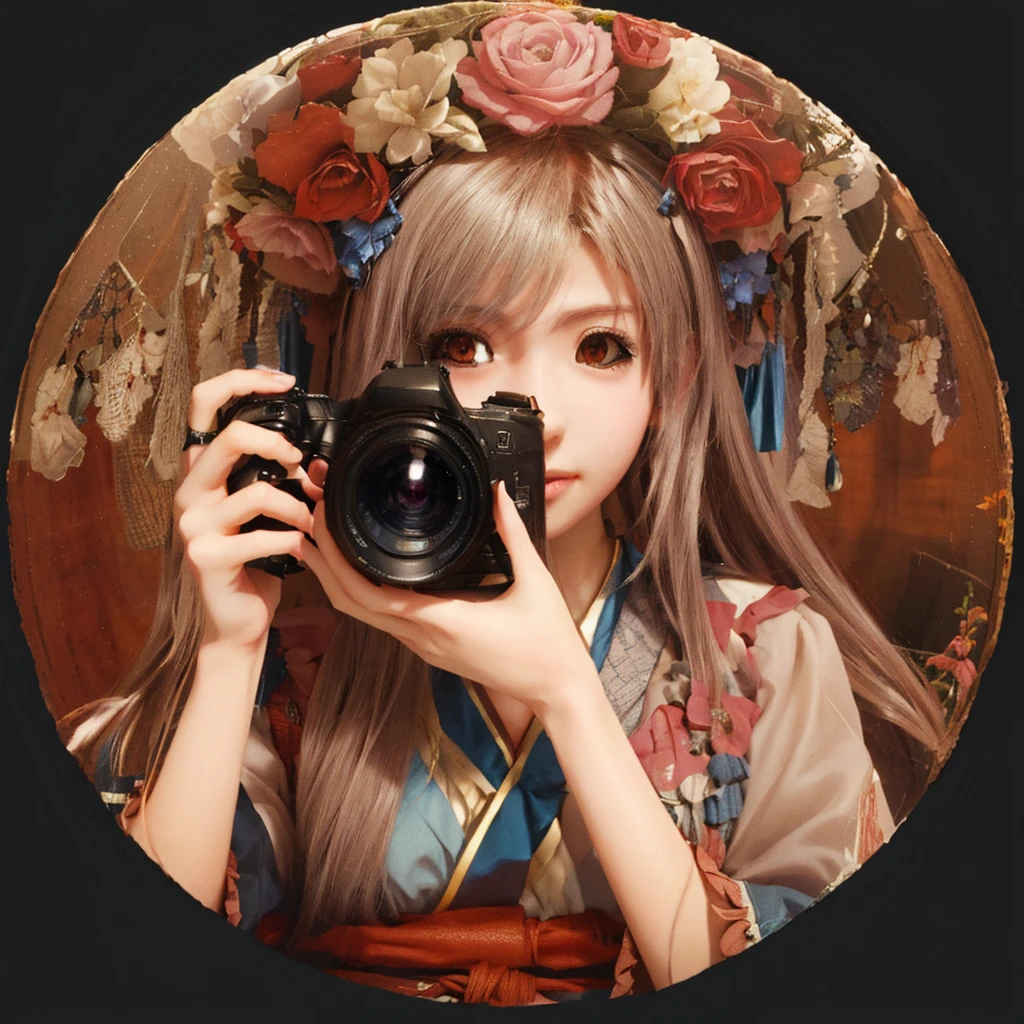 カメラでphotographを撮っている女性のアラフィフ画像, Anime Style mixed with fujifilm, everyone, artwork in the style of Gwaiz, digital art on Pixiv, Gwaiz, Pixiv style, photograph], Pixiv, Pixiv 3dcg, Digital SLR Fantasy, Pixiv contest winner, at Pixiv, Anime Style. 8K