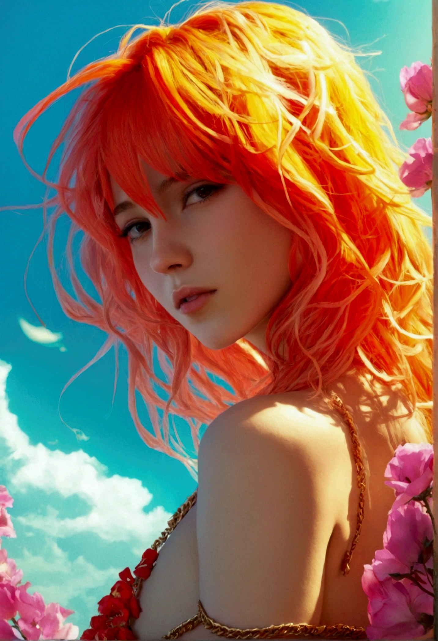 (((sim miko))), beautiful woman with pink hair with small hat, standing on the beachfront, sandy beachfront, turquoise waves, palm trees gently swaying, (((dynamic lighting))), warm breeze, swirly vibrant colors, flowing dress, ethereal atmosphere, (((smug face))), ssmile, confident pose, glare eyes, shells scattered in the sand, tranquil atmosphere, tranquil atmosphere, soft golden light, sun-kissed skin, peaceful serenity, gentle sound of waves crashing, distant seagulls, relaxed and carefree, magical charm, Surreal beauty, captivating presence, seductive aura, mystical vibrations, charming scenery, paradisiacal scenery, Dream Escape. (best qualityer,4K,8K,high resolution,work of art:1.2),ultra detali,(realisitic,photorealisitic,photo-realisitic:1.37),hdr,ultra HD,studio lighting,ultra-fine painting,sharp focus,physically based rendering,extreme detailed description,proffesional,bright coloured,bokeh,portraite,beachfront,paisaje., (((without collar))), (((breastsout))), (((thick-thighs, Full Medium Plan))), (((Depth of field))), (((purples eyes))), (((pose sexy))), (((Depth of field:1.5))), (((big breastsout))), (((thick-thighs))), (Depth of field:1.8), (((big firm breastsout))), (((white swimsuit))), (((firm breastsout: 1.5))), (((face ilumined))), (((slingshot swimsuit))), (((thick-thighs))), (((big breastsout))), (((seeing from below: 1.3))), (((very large massive breastsout))), (((massive breastsout, Full Medium Plan)))
(((naked)))