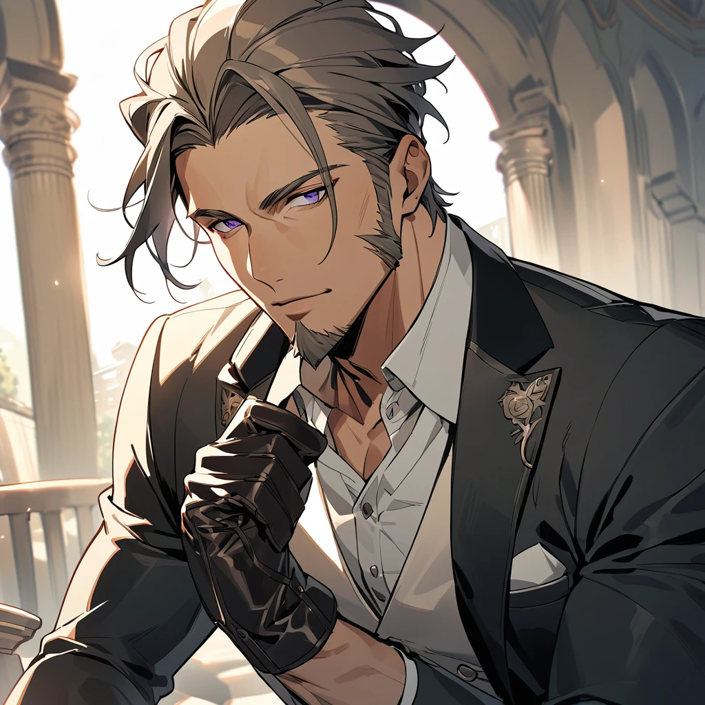 Jeremy is an elegant and gentle man, a real heartthrob appearance, his body is well trained and muscular, he has an athletic and well-conditioned physique, he has a strong sense of justice, being a true "Hero" to the letter, He always wears a formal suit when he goes out, he always wears leather gloves, specifically to never leave his fingerprints in places, he has a similar facial appearance to actor Brad Pitt when he was 25. Jeremy's hair is shaved and black, he has a shaved beard, his eyes are violet with a darker, bluish tone.