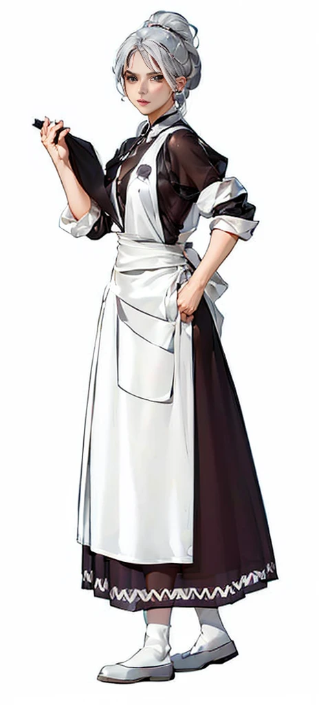 ((Upper shouldescial closeupigboobs， looking at viewe, Anime big breasts,  Standing Painting, Viewing angle,  Foreshortening, Foreshortening, 8K, Super Detail，Silver Hair,Endless Reality, Gray background， Standing Painting, 8K, Super Detail, 1080P, Women HD，woman, 16K, high resolution, best quality, high quality, Anatomically correct, masterpiece, precise, Ultra HD，Black silk tulle，No light effect