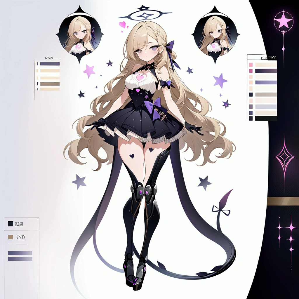jk, 2d art, 2d render, splash art, illustration, digital art, hard shading, best quality, 1girl, (((masterpiece, best quality, high resolution))), BloomingPeony+chinese dress, 1girl, solo, golden hair, purple eyes, closed mouth, white background, simple background, turnaround, multiple_views, concept art, reference sheet