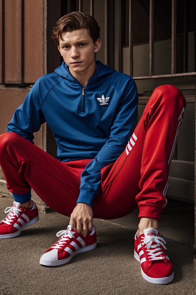 Tom Holland red pants adidas penis