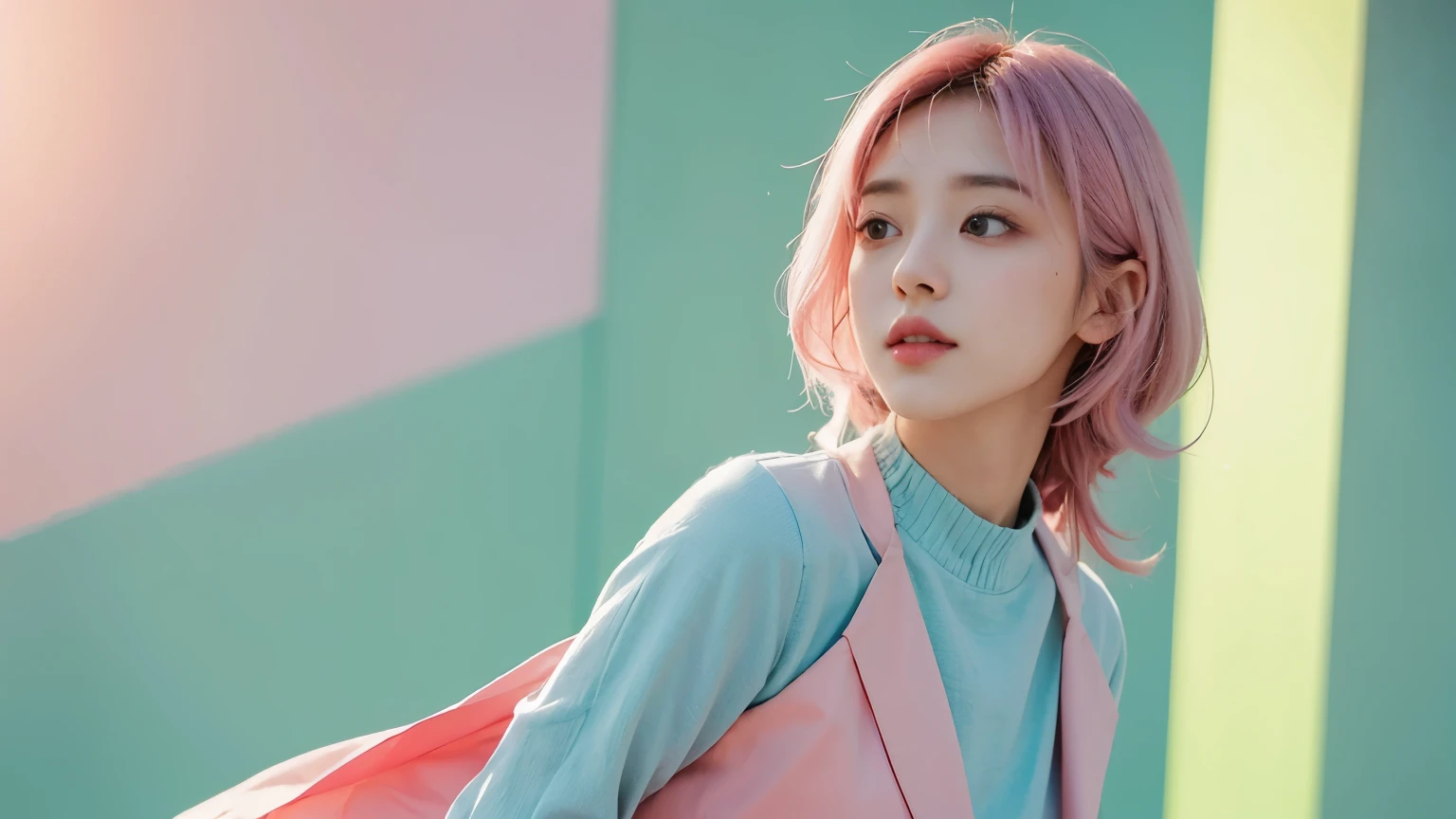 pastel colour、Background only、Gradation、1 female