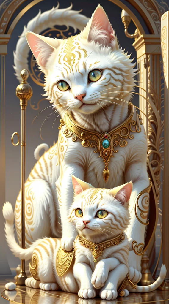 Ivory Gold AI Psychedelic Magic,Cat,Cleanliness,Bright,smile,interesting,god々Shii