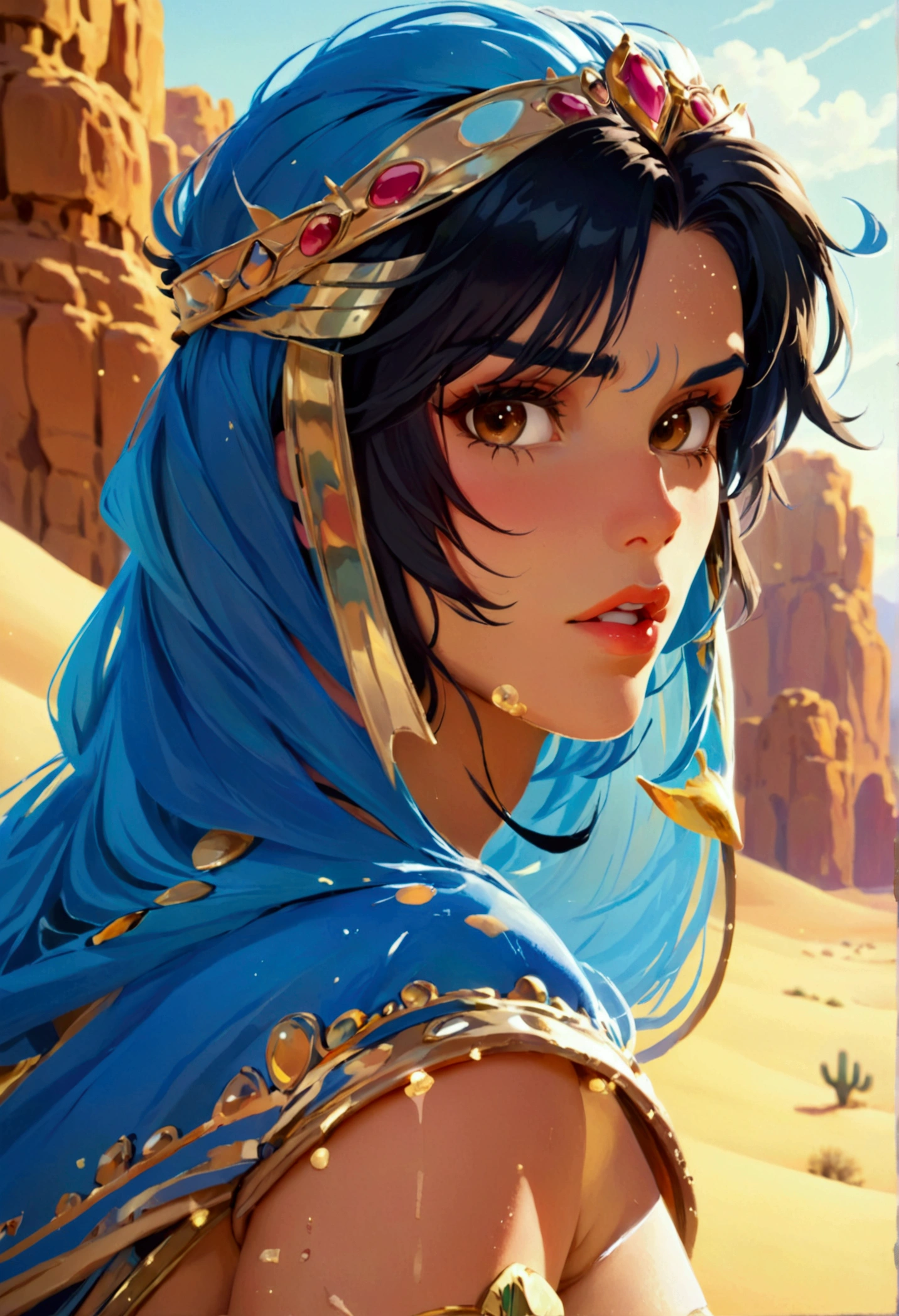 Desert Princess, full boy shot, gigantic 