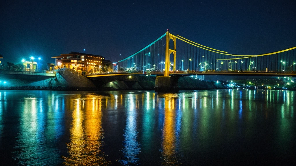 river night Highest quality An illustration