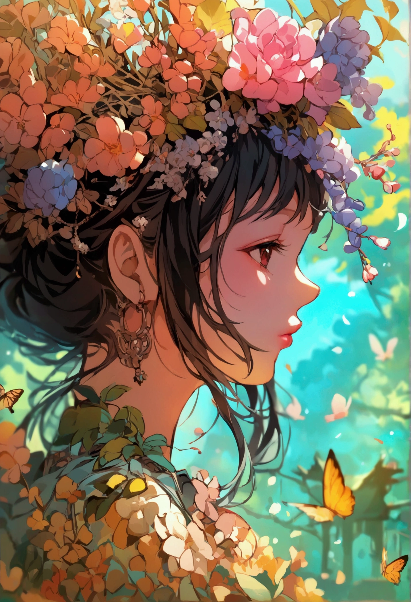 Girl, cute, picturesque, creative, very detailed miniature