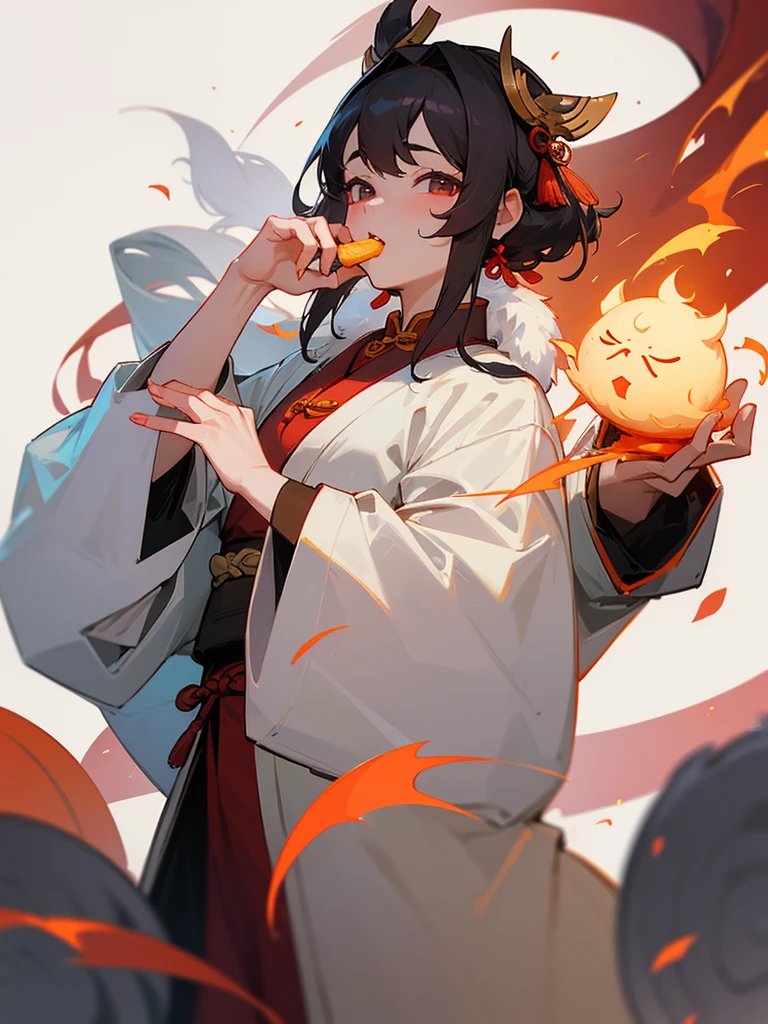 - Yue Lao is wearing a loose Taoist robe,White beard fluttering,Prepare three sumptuous meals for Xiao Xiangzi every day,I would also give her some small change as pocket money.