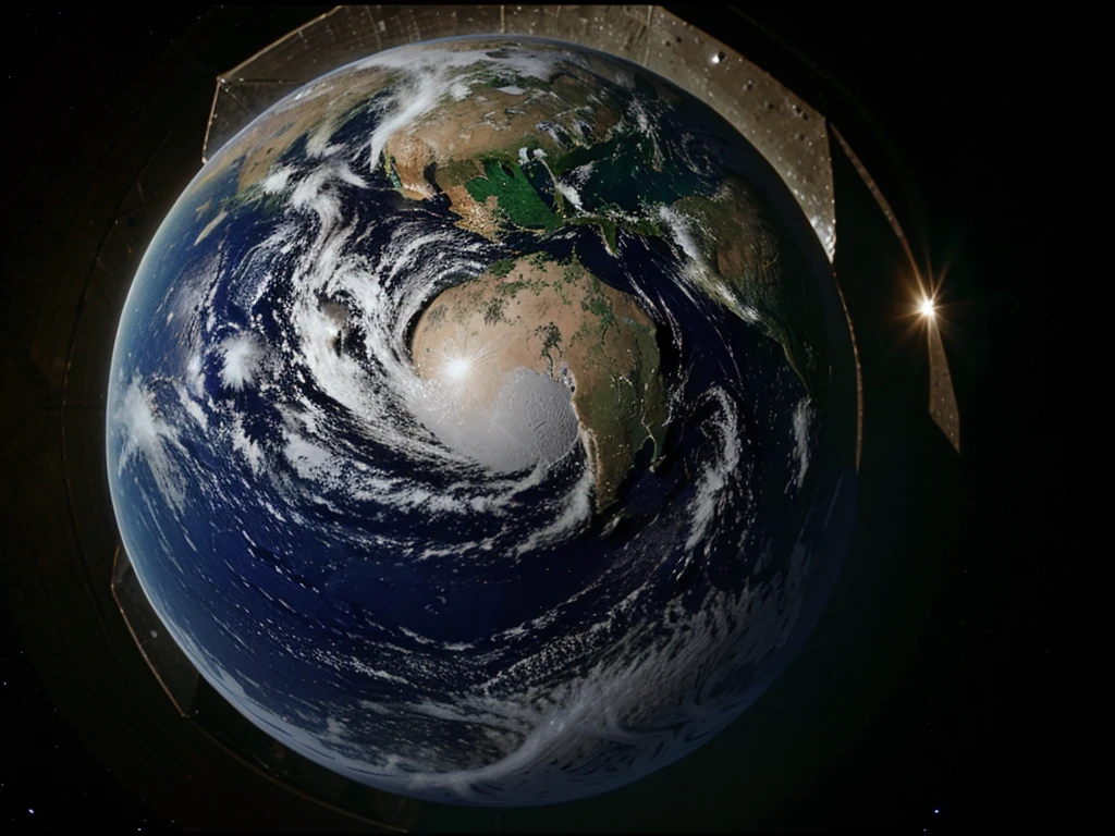 Image of the earth from the moon