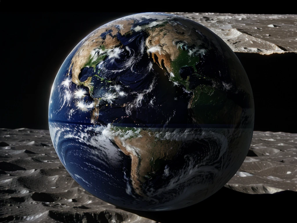 Image of the earth from the moon