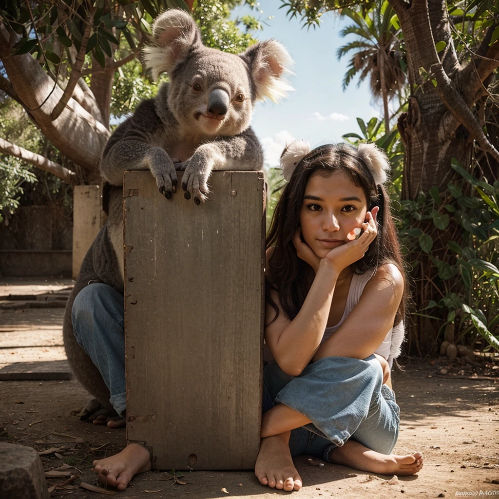 Create a 1 koala music album cover with Lost Friendship cover theme.