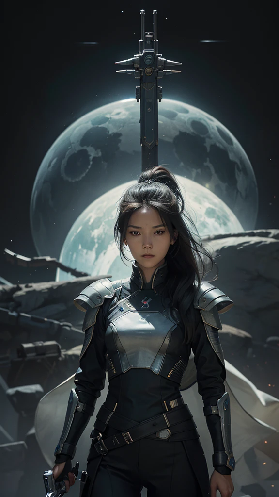 Here's a unique sci-fi weaponry-related prompt inspired by the image:
---
"In a future where ancient traditions meet advanced technology, a young warrior discovers a hidden arsenal of extraterrestrial weapons. Each blade and blaster she uncovers holds the power to reshape her destiny and protect her world from an impending alien invasion. As she masters these futuristic armaments, she must balance the honor of her heritage with the innovation of the cosmos."
---
Let me know if you need any adjustments or additional elements!
