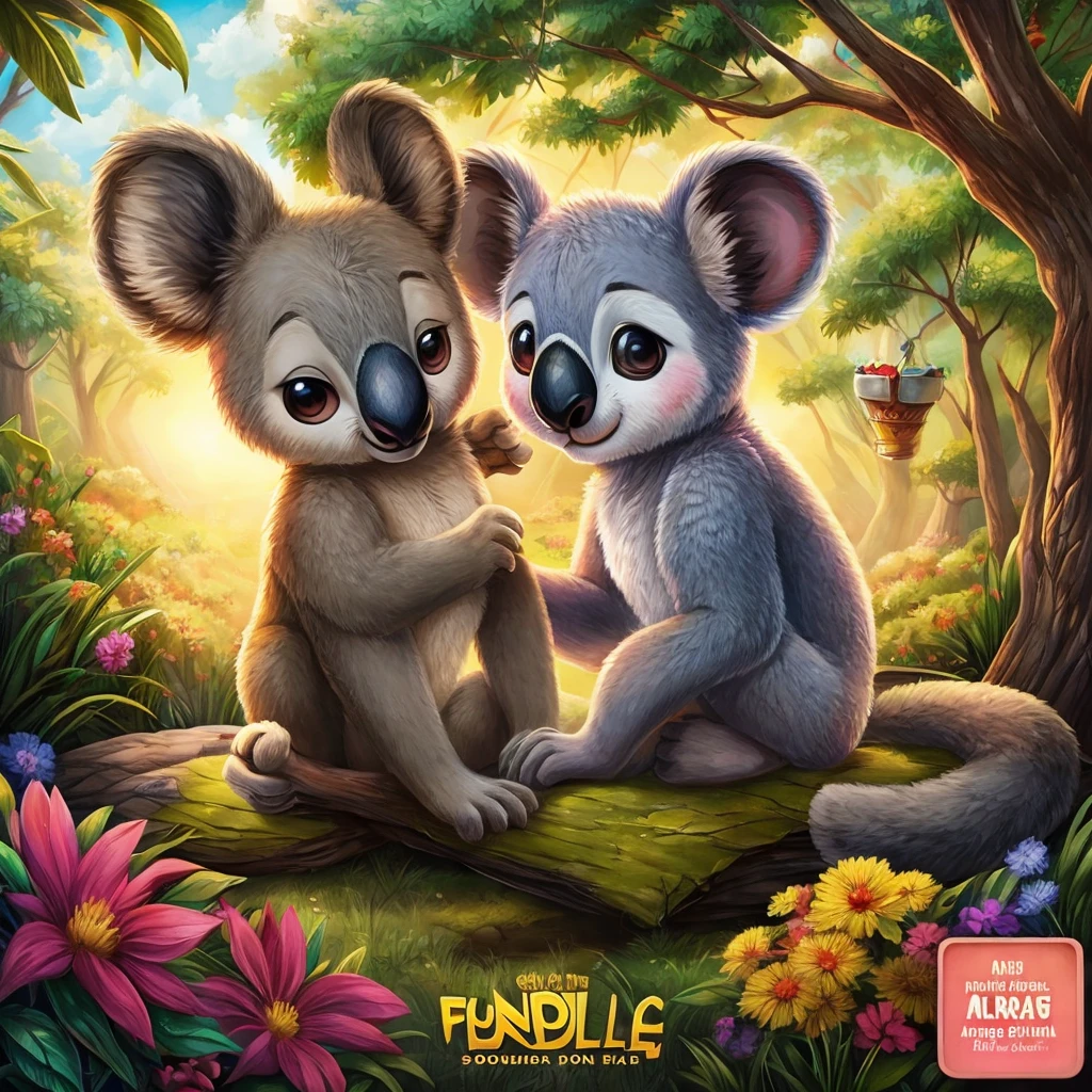 Create a 1 koala music album cover with Lost Friendship cover theme.