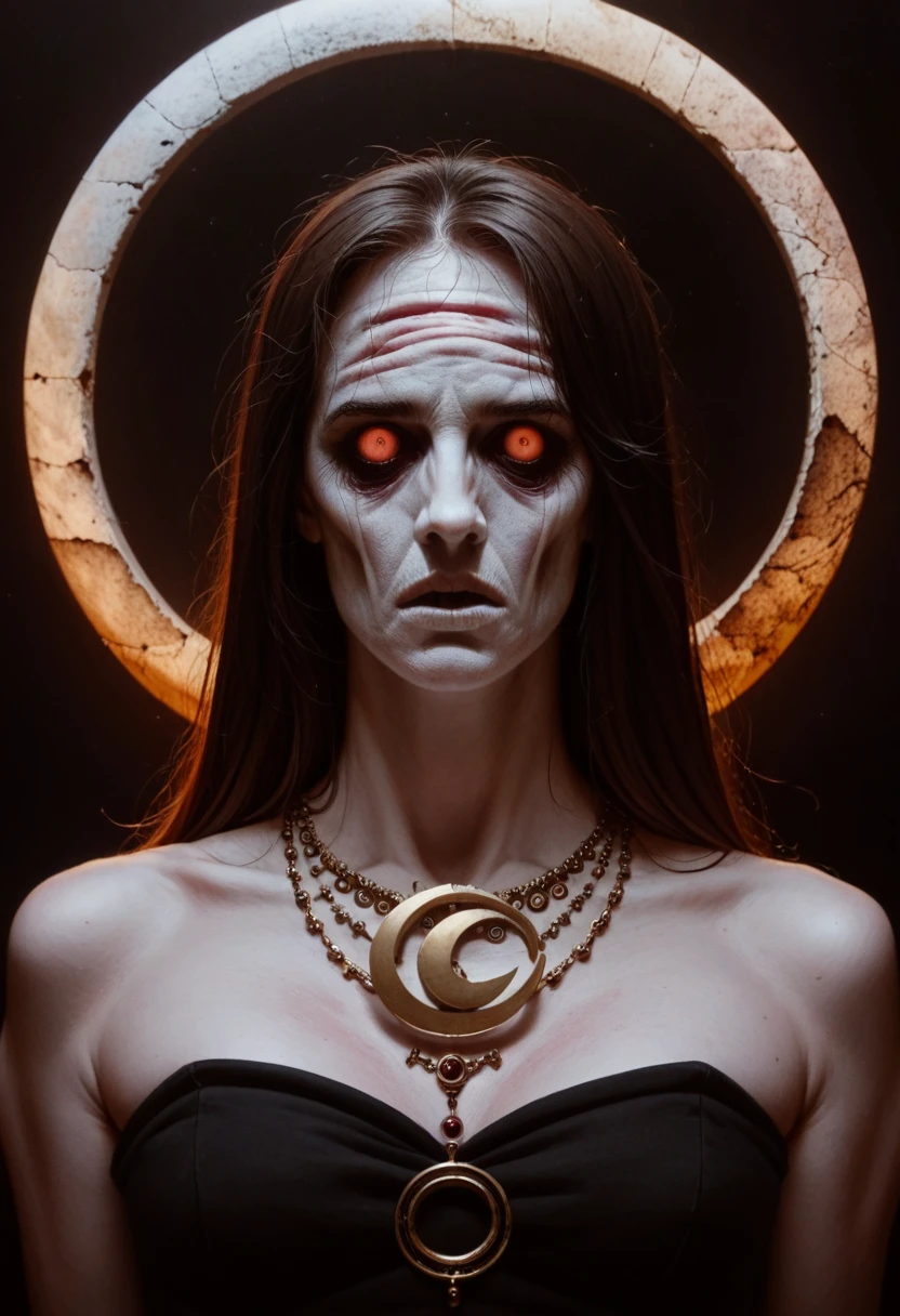 Clockwork angel,The Last Stand, demons worship in the style of aeon flux and tank girl, insanely detailed and intricate, pinterest,epic,Texture rule, golden ratio,hypermaximalist,ornate, ethereal, glamourous,Crescent moon goddess, hyper detailed, elegant, luxury, elite, horror, creepy, ominous, haunting, matte painting, cinematic, cgsociety