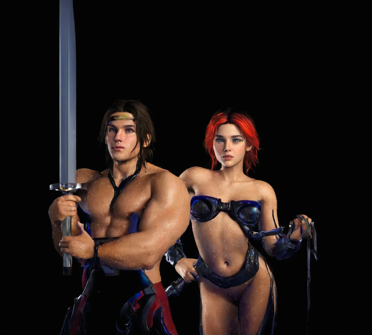 boy & girl, ultra realistic, kind, fresh, beautiful face features,nude