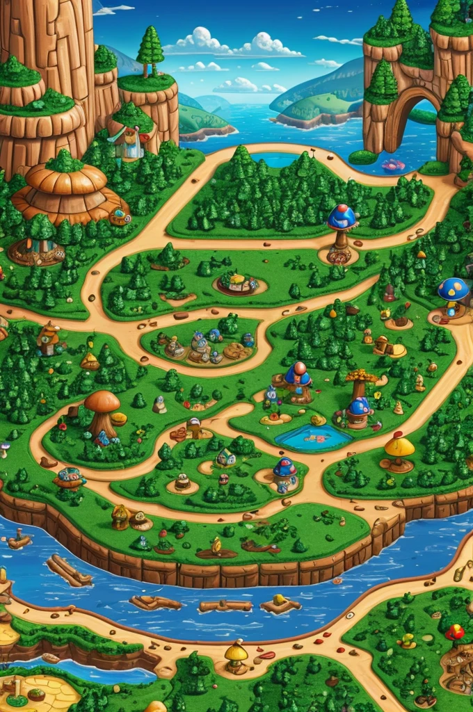 A 1024 x 576 px image of the mushroom kingdom