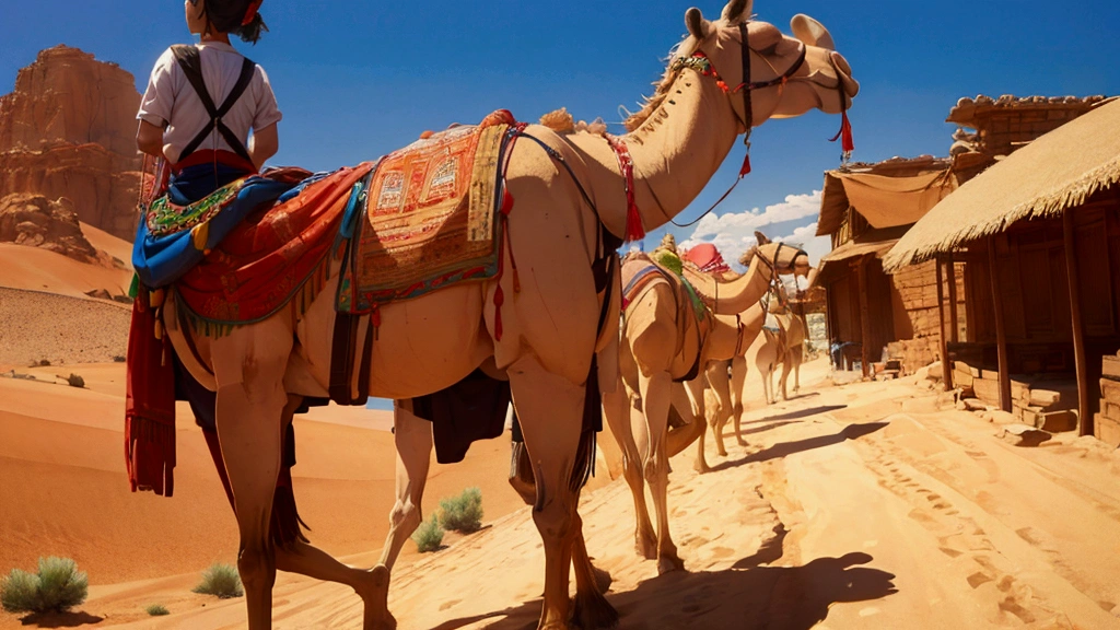 Travel the Silk Road desert camel