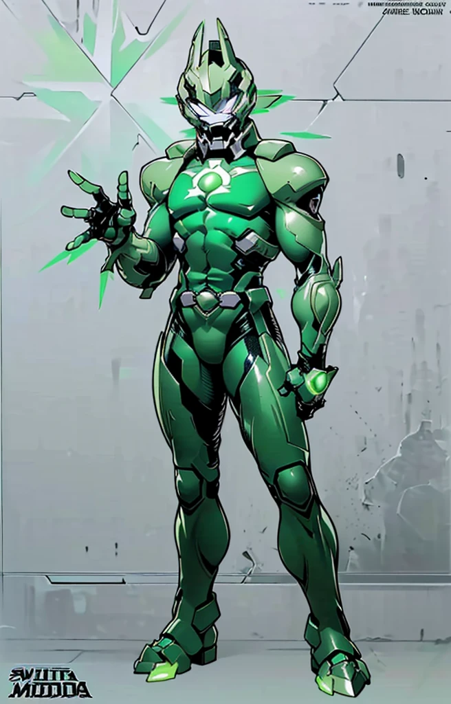 (((My Hero Academia Style))), (((Izuku Midoriya))), (((dark green tight-fitting hero suit))), (((full body suit))), (((skin-tight hero suit))), (((Tight Hero Costume))), (((dark green hero suit))), (((white metal gauntlets))), (((metal gauntlets))), (((white gauntlets))), (((calf-high white metal boots))), (((metal boots) white))), (((calf-high boots))), (((metal calf-high boots))), (((white boots))), (((metal boots))), (((perfect hands))), (((Perfect anatomy ))), ((((face covered)))), ((((dark green metallic helmet)))), ((((metallic helmet with neon green visor)))), ((((metallic helmet)))), ((((dark green helmet)))), ((((helmet with neon visor)))), ((((metal helmet)))), ((((Perfect head)))), ((((face covered)))), ((((faceless)))), ((((white star logo on chest)))), ((((logo star on the chest)))), ((((white logo on the chest)))), ((((logo on the chest)))), ((((star logo)))), ((((white star logo)))), ((((white logo)))), ((((neon green aura around)))), ( ((neon green aura))), (((aura in the background))), (((neon green aura in the background))), (((Neon green aura in the background))), (((aura))), ((((full body photo:1.5)))), ((((super detailed))))