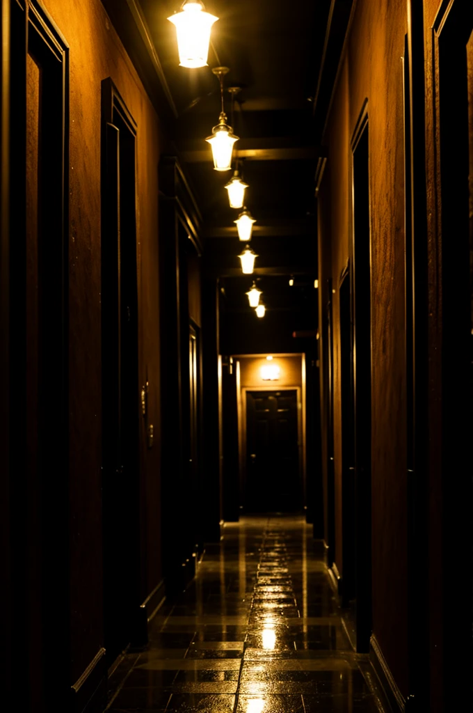 dark hallway of a pizzeria