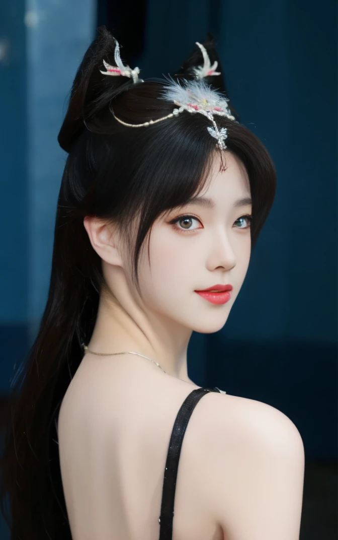 ulzzang-6500-v1.1,(raw photo:1.2),((photorealistic:1.30)), ((best quality)) ,((masterpiece)),((Ultra High Resolution)), ((Clear View)),,Ultra-high resolution,Clear face,（Reality：1.4) ,  illustration, an extremely delicate and beautiful, extremely detailed ,CG ,unity ,8k wallpaper, Amazing, finely detail, masterpiece,best quality,official art,extremely detailed CG unity 8k wallpaper,absurdres, incredibly absurdres, huge filesize, ultra-detailed, highres, extremely detailed,beautiful detailed girl, extremely detailed eyes and face, beautiful detailed eyes,light on face,cinematic lighting,1girl, (upper body),see-through,(looking at viewer:1.5),outdoors, Chinese dress, black dress, standing,