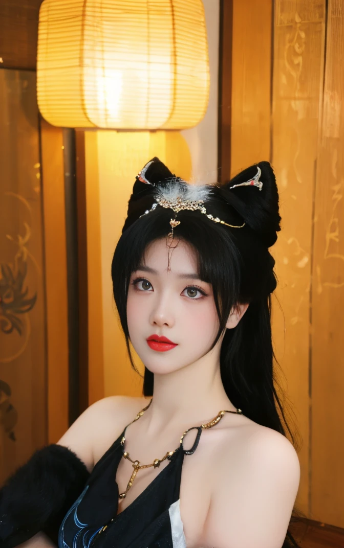 ulzzang-6500-v1.1,(raw photo:1.2),((photorealistic:1.30)), ((best quality)) ,((masterpiece)),((Ultra High Resolution)), ((Clear View)),,Ultra-high resolution,Clear face,（Reality：1.4) ,  illustration, an extremely delicate and beautiful, extremely detailed ,CG ,unity ,8k wallpaper, Amazing, finely detail, masterpiece,best quality,official art,extremely detailed CG unity 8k wallpaper,absurdres, incredibly absurdres, huge filesize, ultra-detailed, highres, extremely detailed,beautiful detailed girl, extremely detailed eyes and face, beautiful detailed eyes,light on face,cinematic lighting,1girl, (upper body),see-through,(looking at viewer:1.5),outdoors, Chinese dress, black dress, standing,