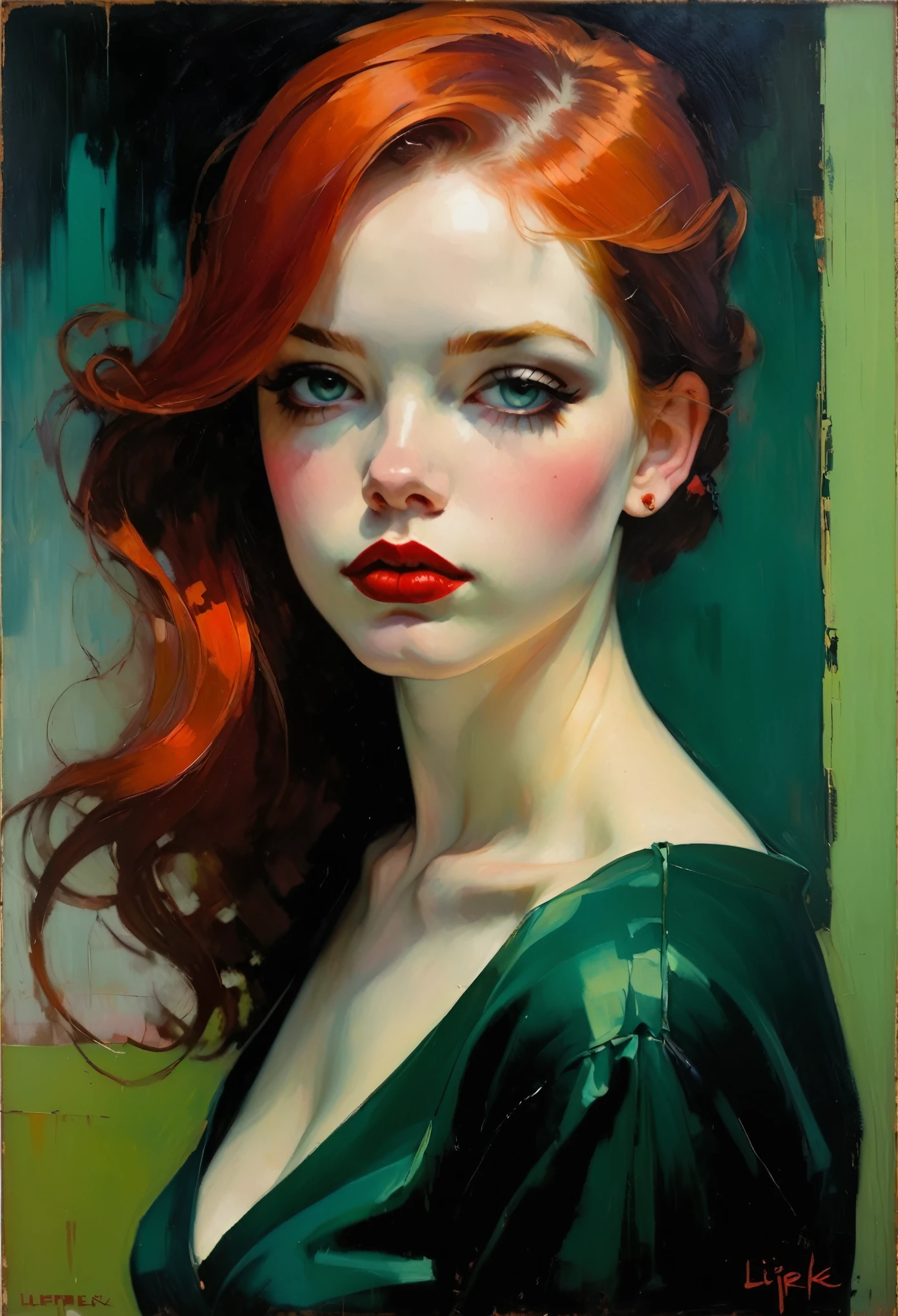 Malcolm Liepke's painting depicts a sexy illustration of an elegant samurai, The Beauty of Riot Games Concept Art, weird, Model wearing flowing, Heavy oil painting, Very soft colors, Energetic, Very detailed, , The oil is flax, High contrast, dramatic, refined, Tonal, Close-up of a man,His face was covered in blood,Red eyes, with Glittering red eyes, with Red glowing eyes, Red glowing eyes, Portrait of a demon half-human half-beast, Red Eye睛发光, Glittering red eyes, Zombies, Scary expression, Zombies的肖像, Red Eye睛, Zombies与白色的眼睛, Zombies, Red Eye睛, Red Eye