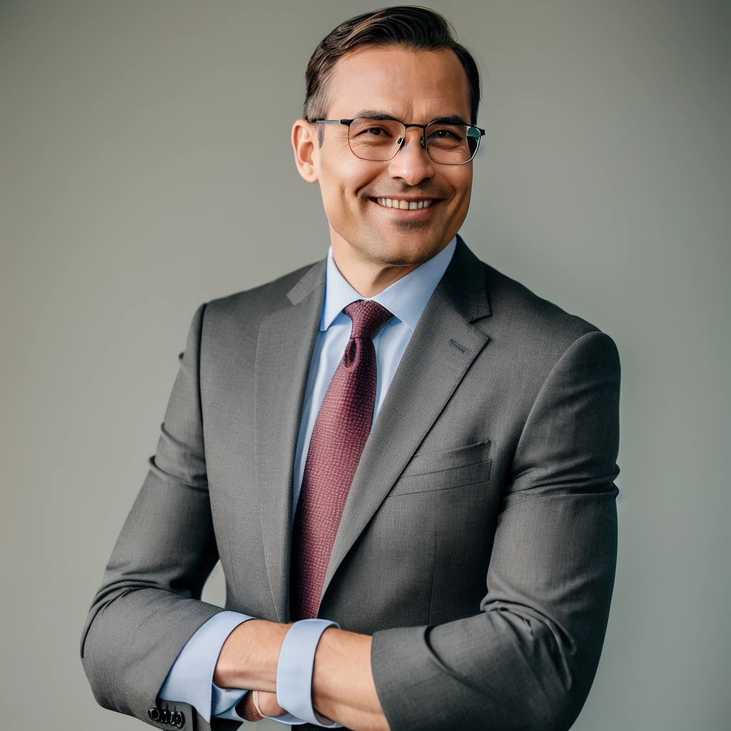 smiling man in suit and tie with arms crossed, professional profile photo, wearing a suit and glasses, professional profile picture, professional picture, elegant smiling pose, handsome and attractive, in suit with black glasses, attractive man, handsome man, professional portrait, professional portrait hd, elegant confident pose, handsome and elegant, doing an elegant pose, corporate portrait, amazing professional picture