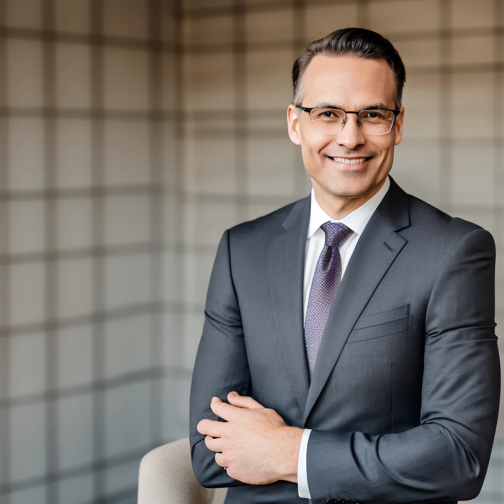 smiling man in suit and tie with arms crossed, professional profile photo, wearing a suit and glasses, professional profile picture, professional picture, elegant smiling pose, handsome and attractive, in suit with black glasses, attractive man, handsome man, professional portrait, professional portrait hd, elegant confident pose, handsome and elegant, doing an elegant pose, corporate portrait, amazing professional picture