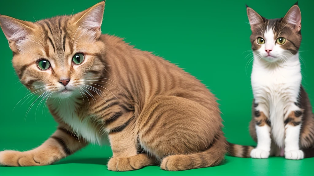 cat cute　greenscreen　One