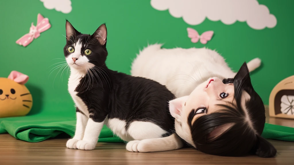 cat cute greenscreen One
