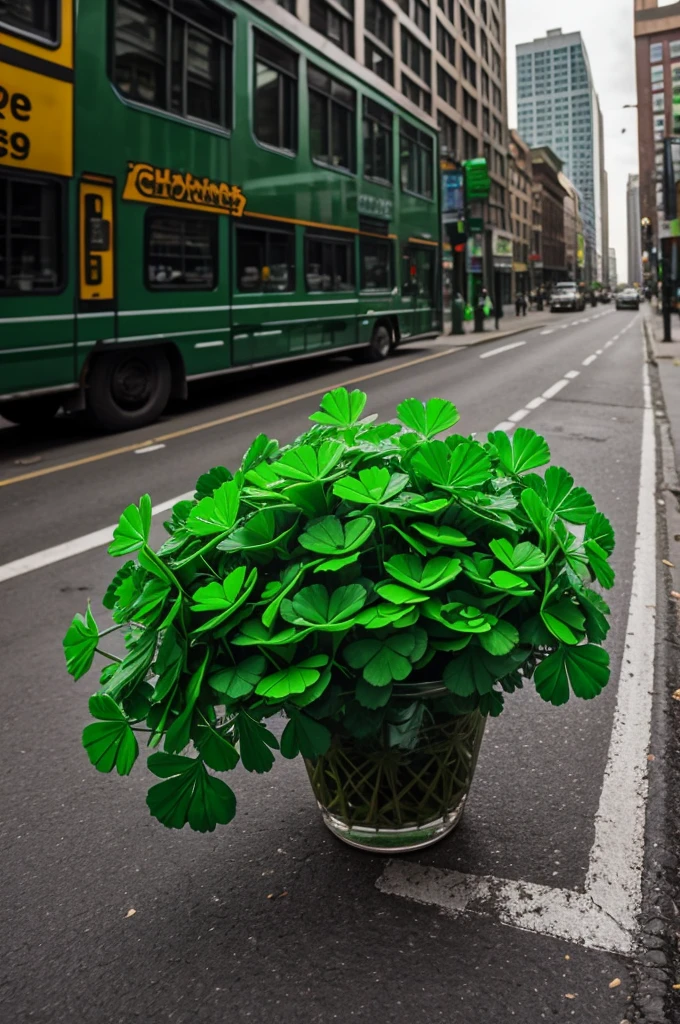 Create angry shamrocks in an urban environment