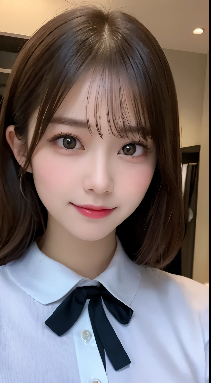 Tabletop, Highest quality, shape, Very detailed, finely, High resolution, 8k wallpaper, 完璧なダイナミックな構shape, Beautiful and exquisite,ランダムなcute髪,,Natural color lip, Bold sexy pose,smile、20-year-old girl、cute、Looking into the camera,Always blur the background,Perfect and beautiful face,Slim face and figure,Big eyes、Putting on gal makeup,Small face,Shooting from below、Blurred Background,Elegant feminine face、smile、Actual Photos、Adult Lolita Fashion、Real Photo、Raw photo、Real human skin,finely描かれた肌:1,4