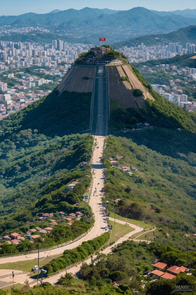 Make a logo for a hill with the name Morro do Chaos