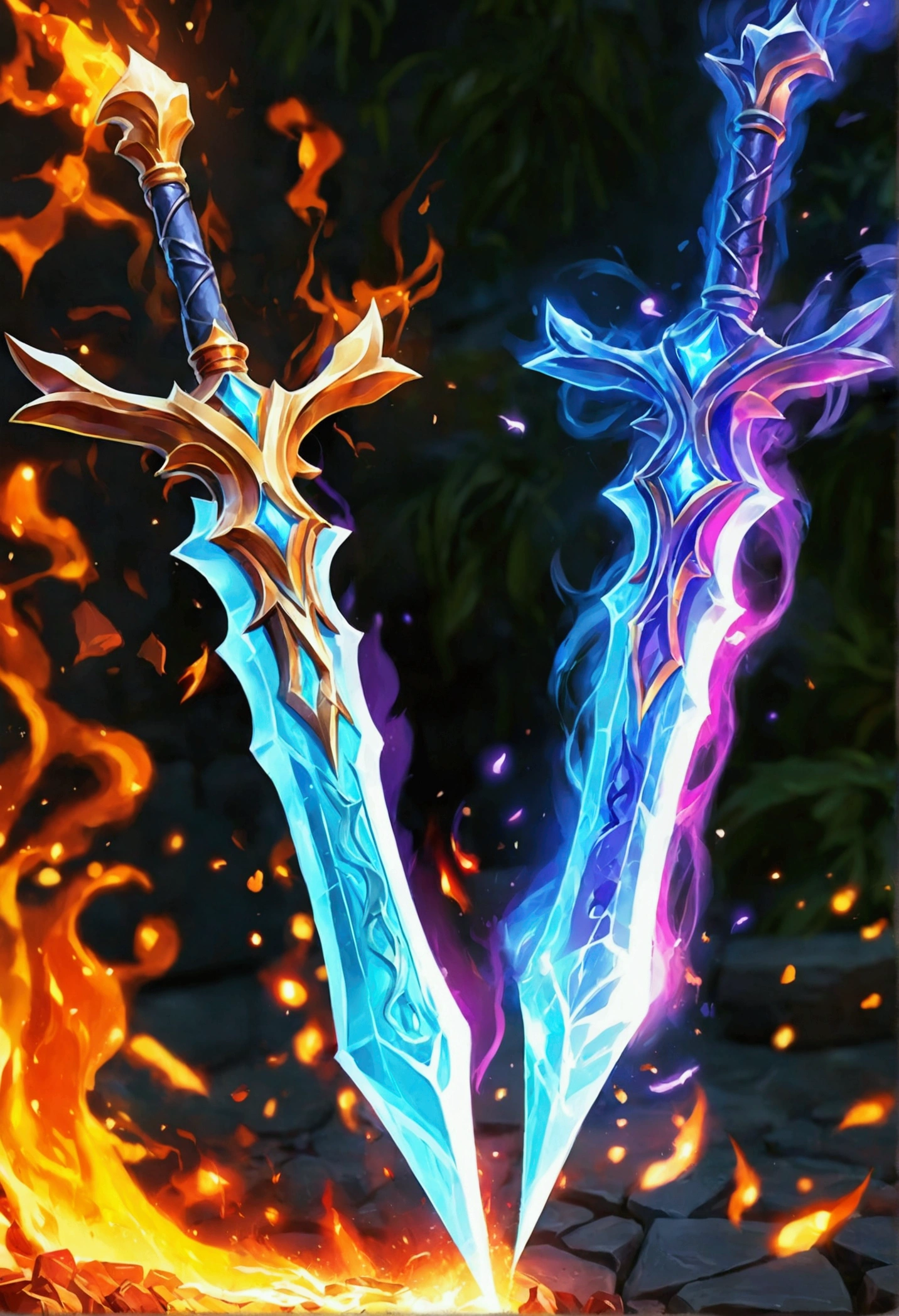 A set of flame icons for the game, game icon feature, fantasy game spell symbol, game icon estilizado, game icon, fantasy game spell icon, flame stones are scattered, holy fire spell art, fantasy elements, league of legends arcane, magic elements, fantasy game art style, Magic Flame, blue fire powers