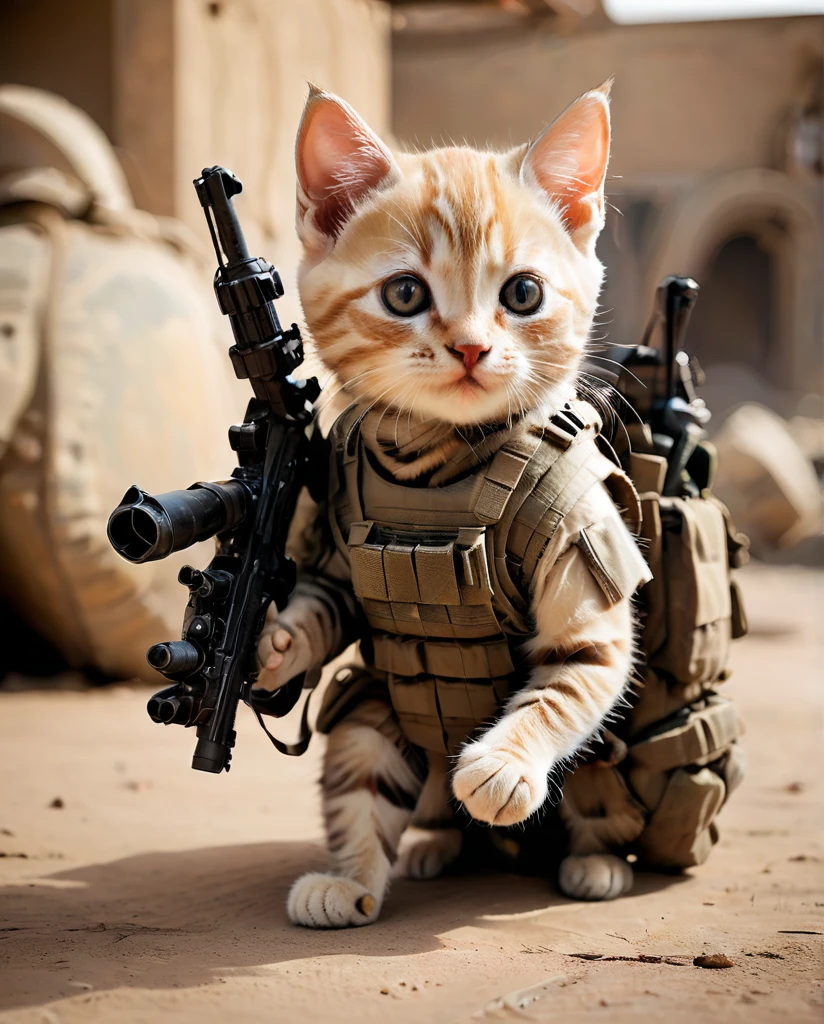 high quality　Combat training kitten　