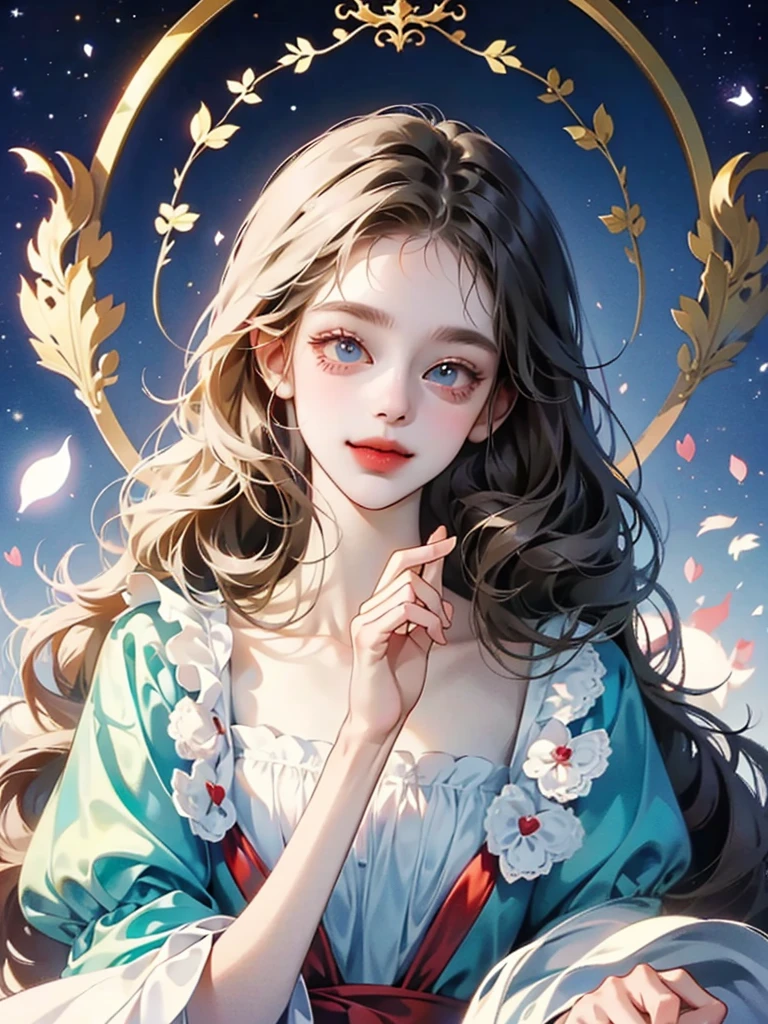 delicate Big eyes I have long hair Cute girl smile Alice in Wonderland