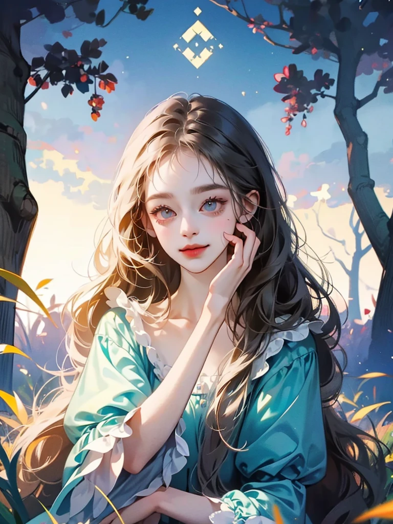 delicate　Big eyes　I have long hair　Cute girl　smile　Alice in Wonderland