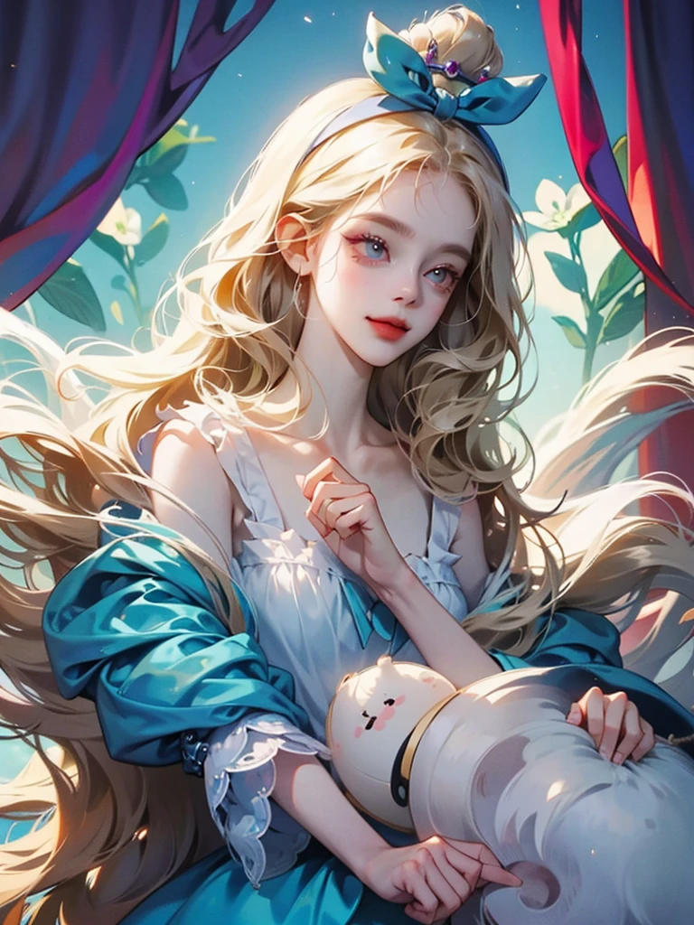 delicate Big eyes I have long hair Cute girl smile Alice in Wonderland