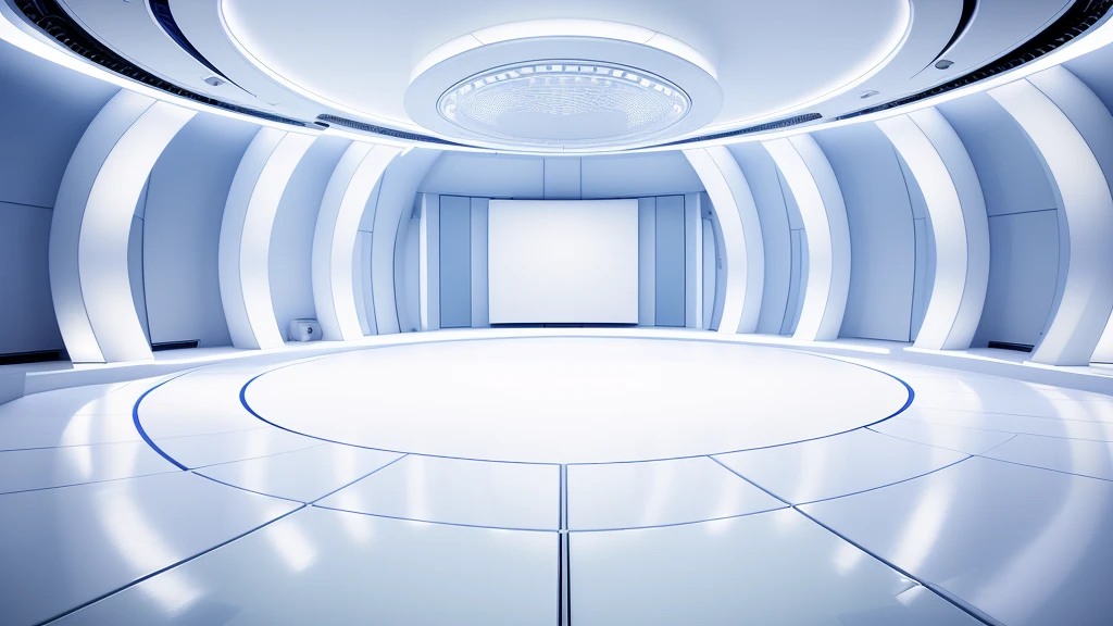 arafed empty white room and windows lights behind, futuristic room background, stage background, empty stage, interior background, futuristic room, arena background, clean white lab background, stage lighrt, futuristic setting, futuristic hall, studio background, white studio background, clean background, stage, volumetric lighting futuristic, white ambient background, personal room background